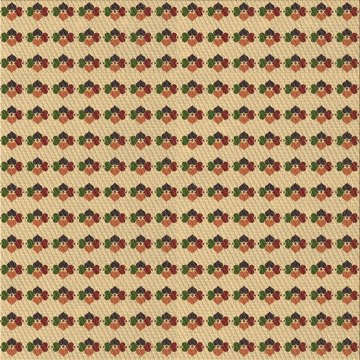 Square Machine Washable Transitional Light Brown Rug, wshpat2337brn