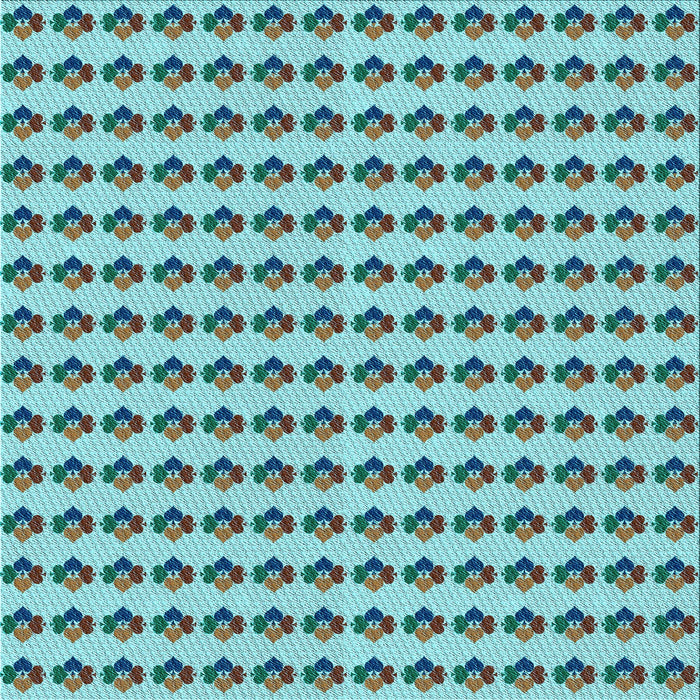 Round Machine Washable Transitional Green Rug, wshpat2337lblu