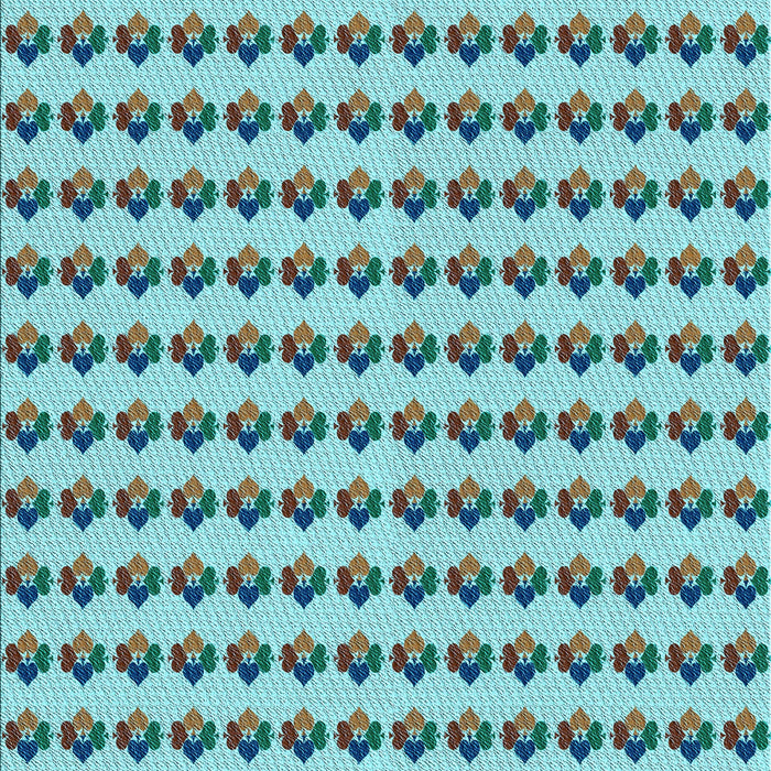 Patterned Green Rug, pat2337lblu