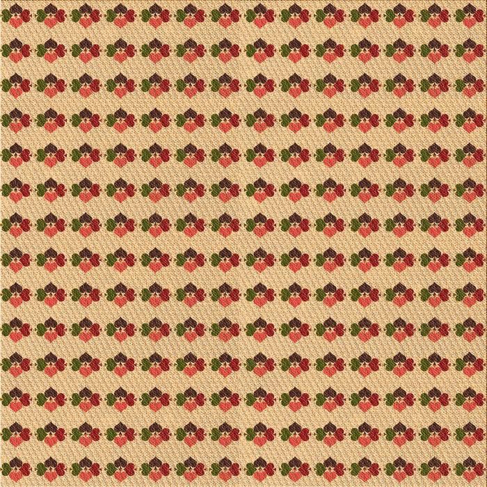 Round Patterned Mahogany Brown Rug, pat2337org