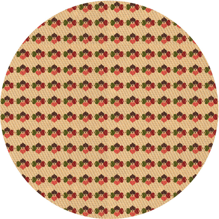 Square Patterned Mahogany Brown Rug, pat2337org