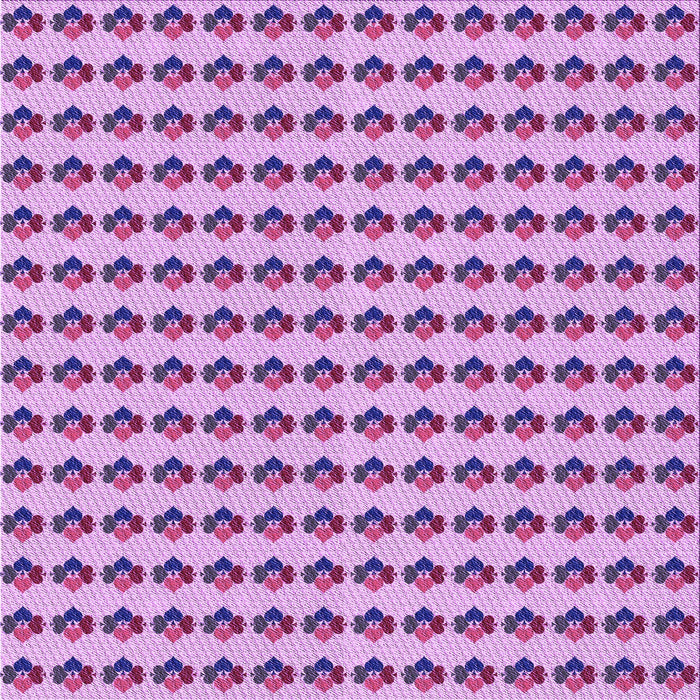 Round Patterned Orchid Purple Rug, pat2337pur