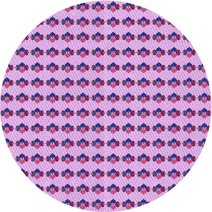 Square Patterned Orchid Purple Rug, pat2337pur