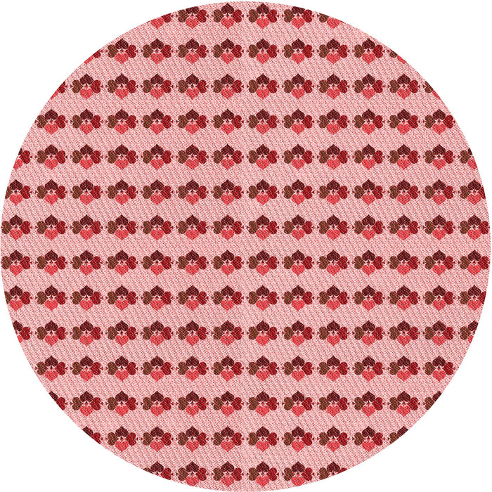 Square Patterned Pastel Pink Rug, pat2337rd