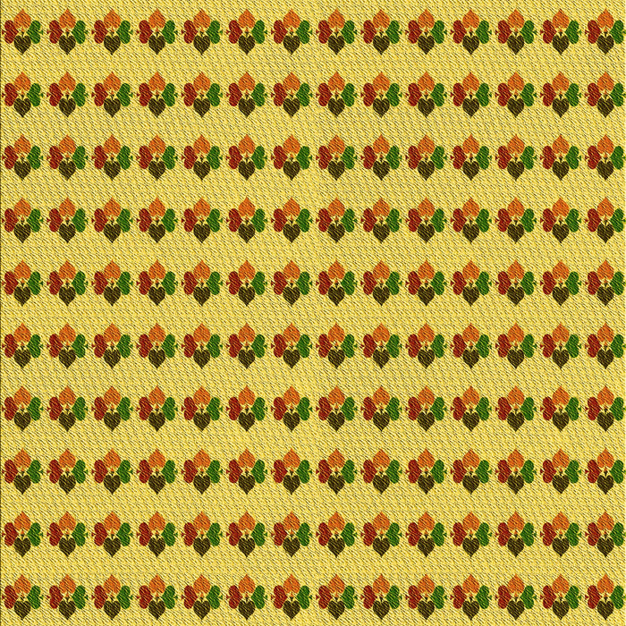 Patterned Golden Yellow Rug, pat2337yw