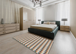 Patterned Brown Novelty Rug in a Bedroom, pat2337