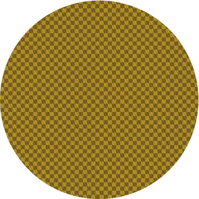 Square Patterned Dark Bronze Brown Rug, pat2338yw