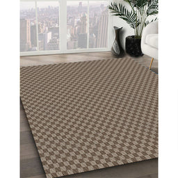 Patterned Dark Brown Novelty Rug in Family Room, pat2338