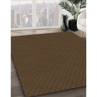 Patterned Saddle Brown Rug, pat2339brn