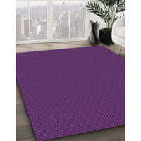 Patterned Dark Orchid Purple Rug, pat2339pur