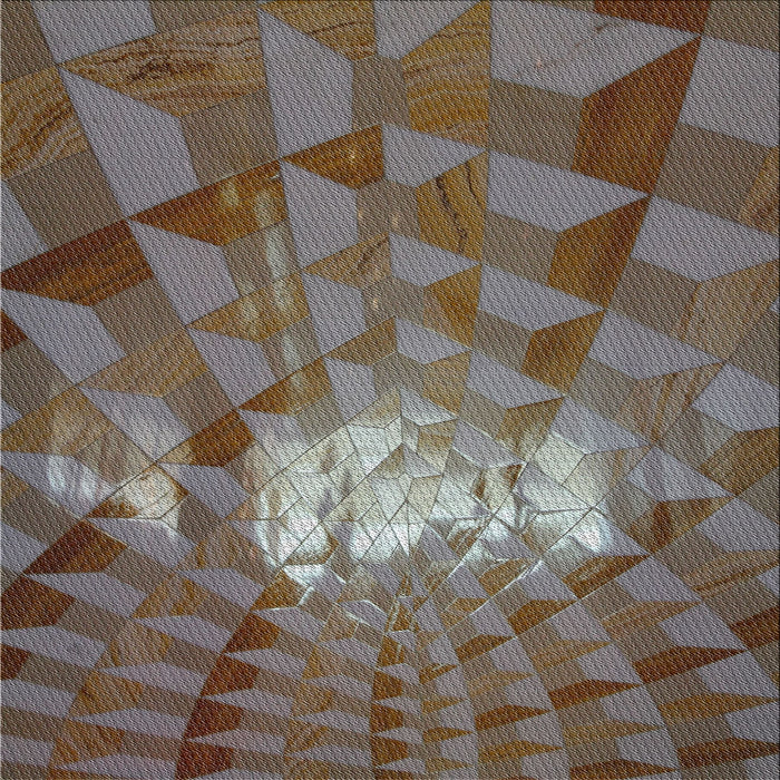 Square Patterned Bakers Brown Novelty Rug, pat233