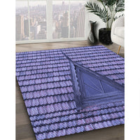 Patterned Purple Mimosa Purple Rug, pat234blu