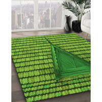 Patterned Green Rug, pat234grn