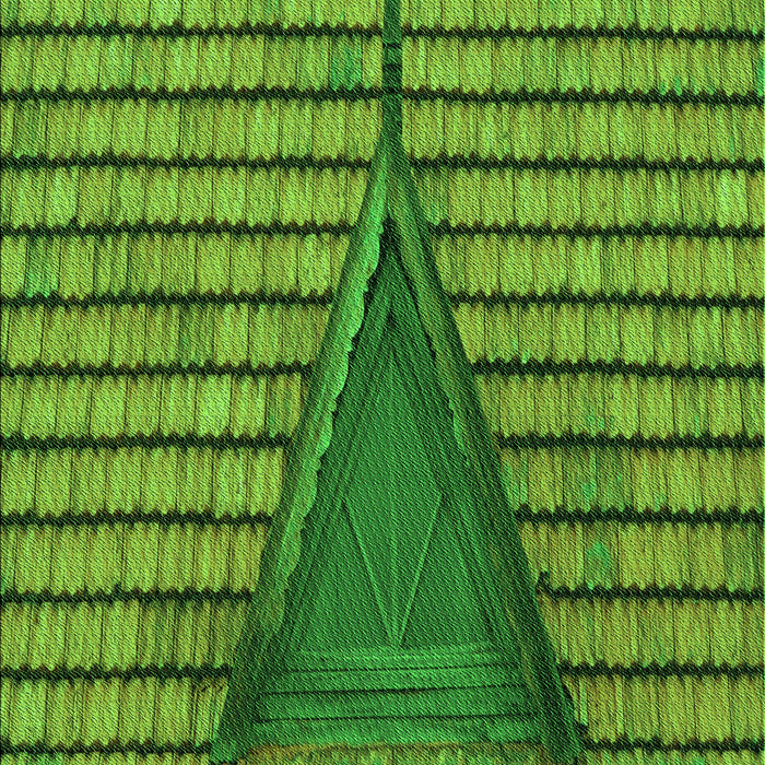 Patterned Green Rug, pat234grn