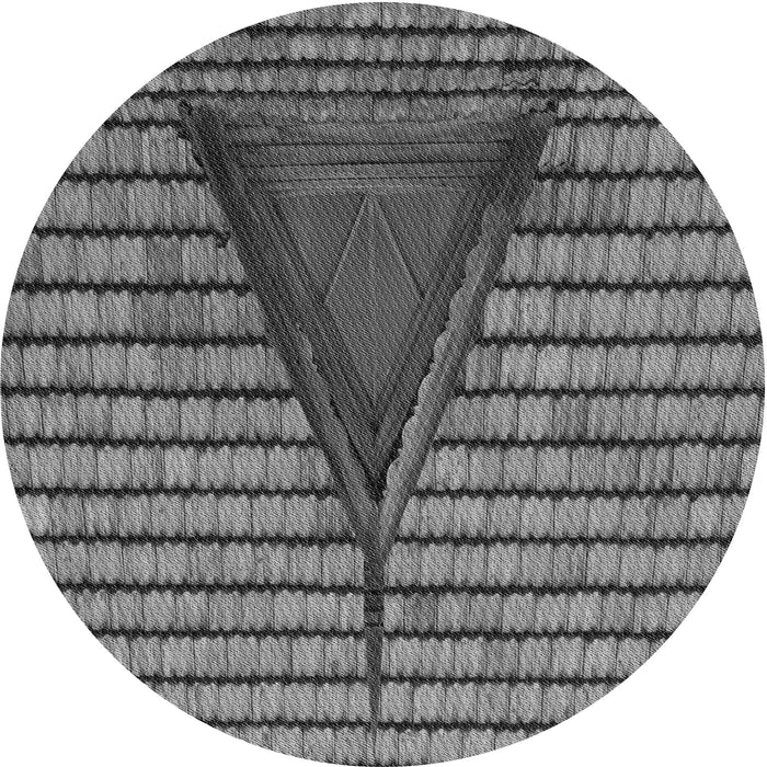 Square Patterned Black Rug, pat234gry