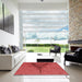 Machine Washable Transitional Red Rug in a Kitchen, wshpat234rd