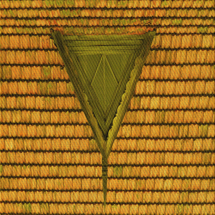 Round Patterned Saddle Brown Rug, pat234yw