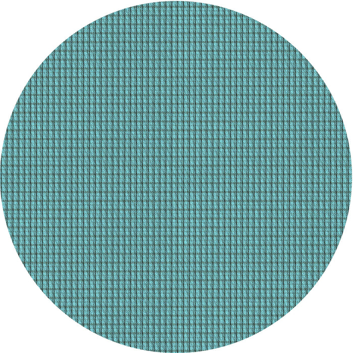 Square Patterned Turquoise Green Rug, pat2340lblu