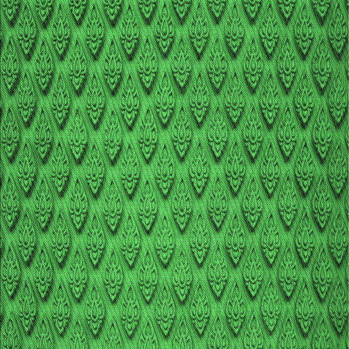 Patterned Green Rug, pat2341grn