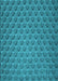 Patterned Dark Cyan Green Rug, pat2341lblu