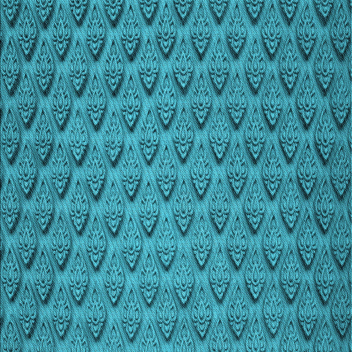Patterned Dark Cyan Green Rug, pat2341lblu
