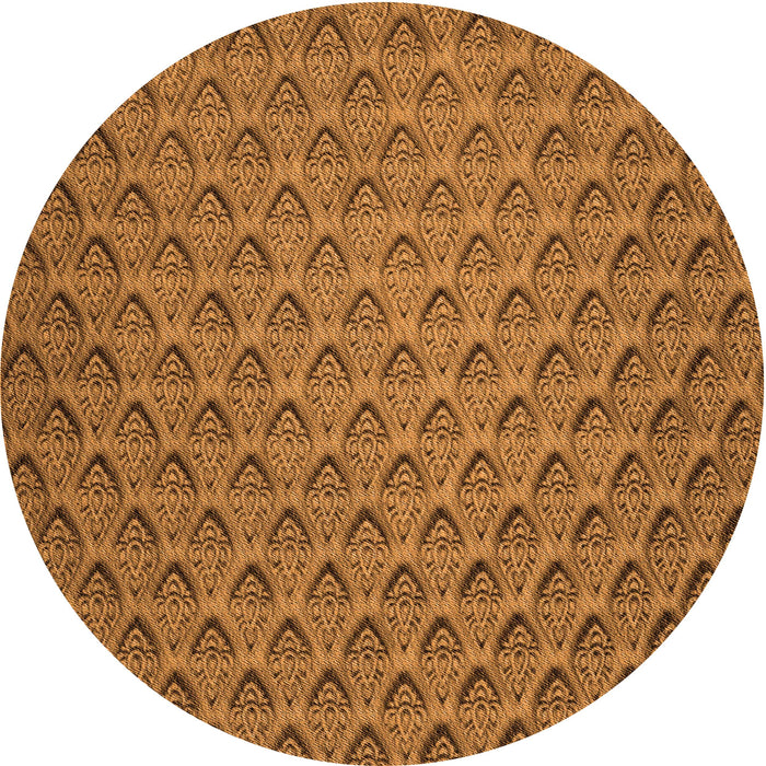 Square Patterned Mahogany Brown Rug, pat2341org