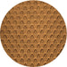 Square Patterned Mahogany Brown Rug, pat2341org