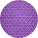 Square Patterned Purple Rug, pat2341pur