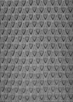 Patterned Dark Gray Novelty Rug, pat2341