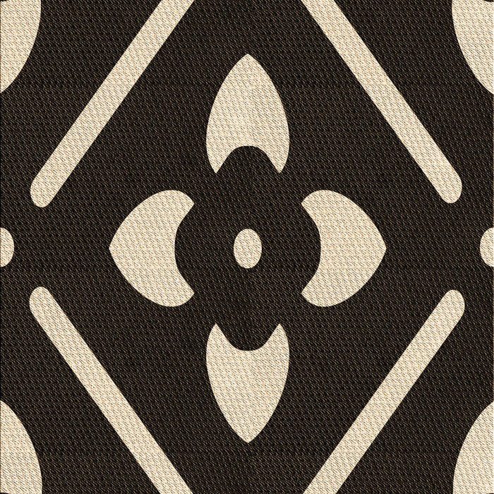 Patterned Dark Almond Brown Rug, pat2342brn