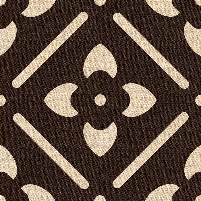 Round Machine Washable Transitional Black Brown Rug, wshpat2342org