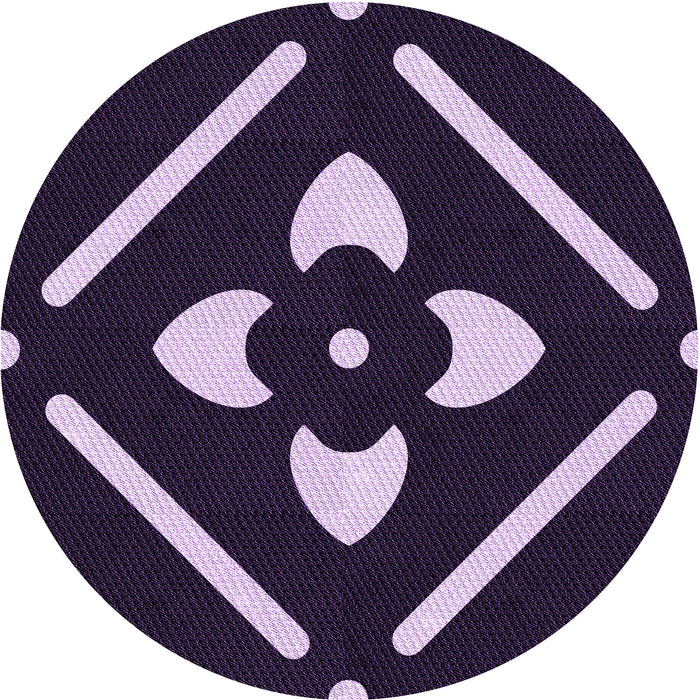 Square Machine Washable Transitional Lilac Purple Rug in a Living Room, wshpat2342pur