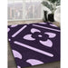 Machine Washable Transitional Lilac Purple Rug in a Family Room, wshpat2342pur