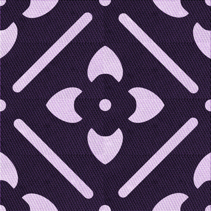 Round Patterned Lilac Purple Rug, pat2342pur