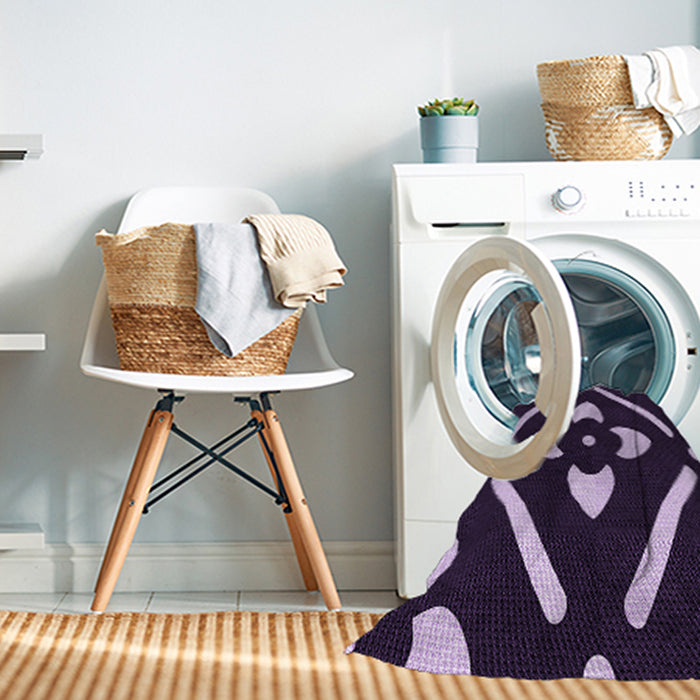 Machine Washable Transitional Lilac Purple Rug in a Washing Machine, wshpat2342pur