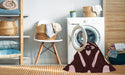 Machine Washable Transitional Chocolate Brown Rug in a Washing Machine, wshpat2342rd