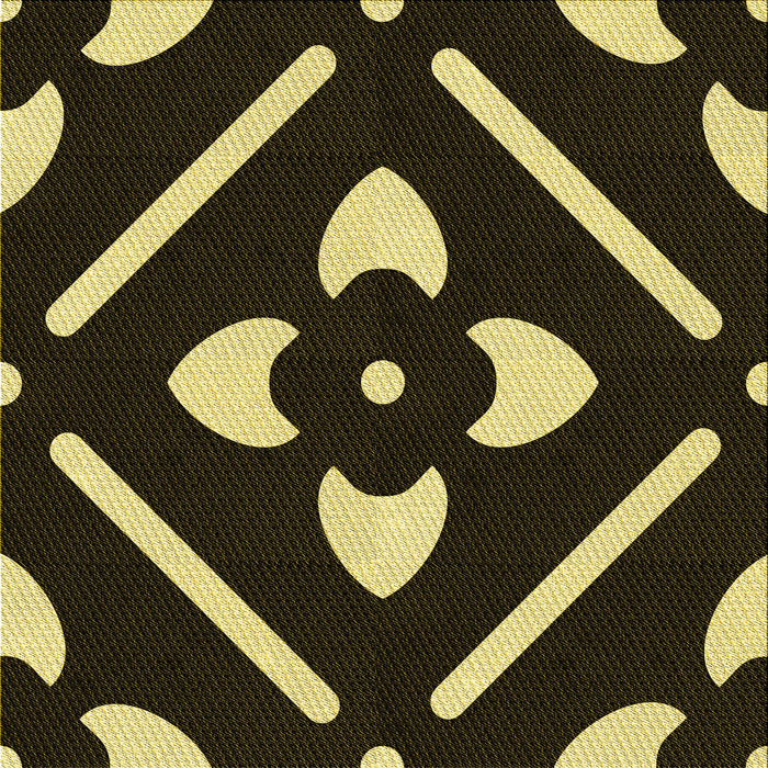 Round Patterned Caramel Brown Rug, pat2342yw