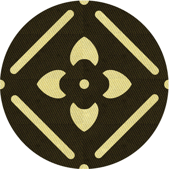 Square Machine Washable Transitional Caramel Brown Rug in a Living Room, wshpat2342yw