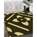 Machine Washable Transitional Caramel Brown Rug in a Family Room, wshpat2342yw