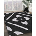 Machine Washable Transitional Black Rug in a Family Room, wshpat2342