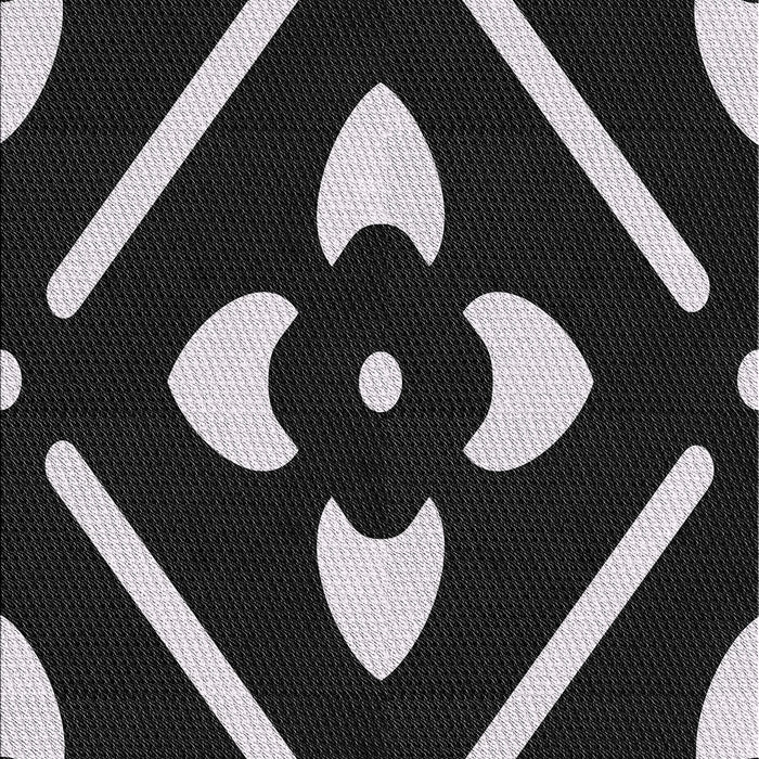 Machine Washable Transitional Black Rug, wshpat2342