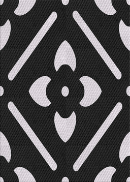Patterned Black Novelty Rug, pat2342