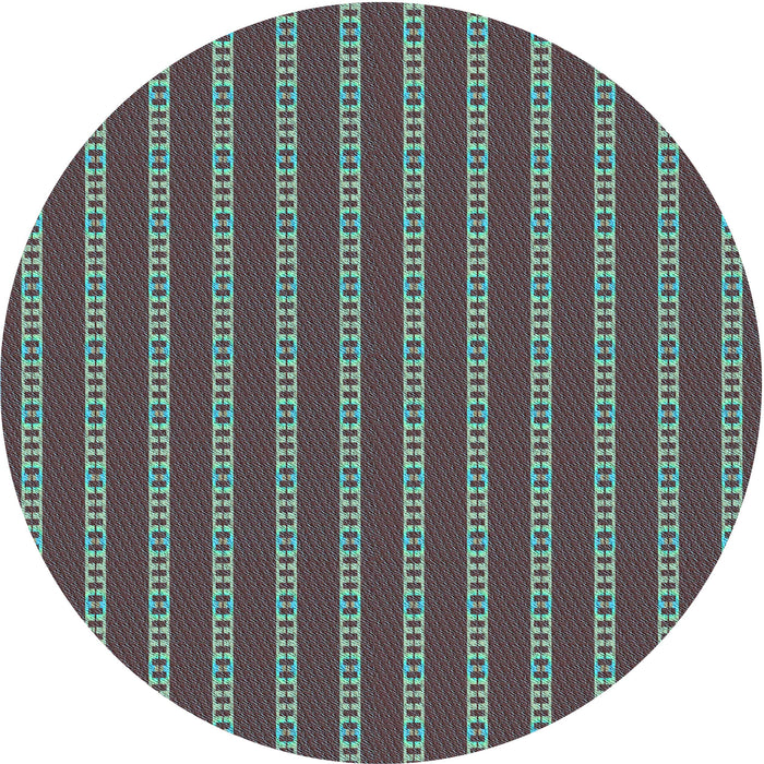 Square Patterned Dark Brown Rug, pat2344lblu