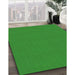 Patterned Green Rug in Family Room, pat2345grn
