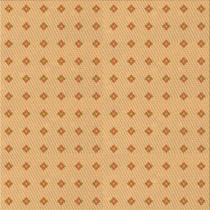 Round Machine Washable Transitional Orange Rug, wshpat2346org