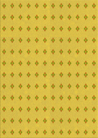 Machine Washable Transitional Golden Yellow Rug, wshpat2346yw