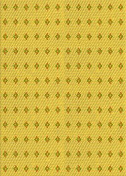 Machine Washable Transitional Golden Yellow Rug, wshpat2346yw