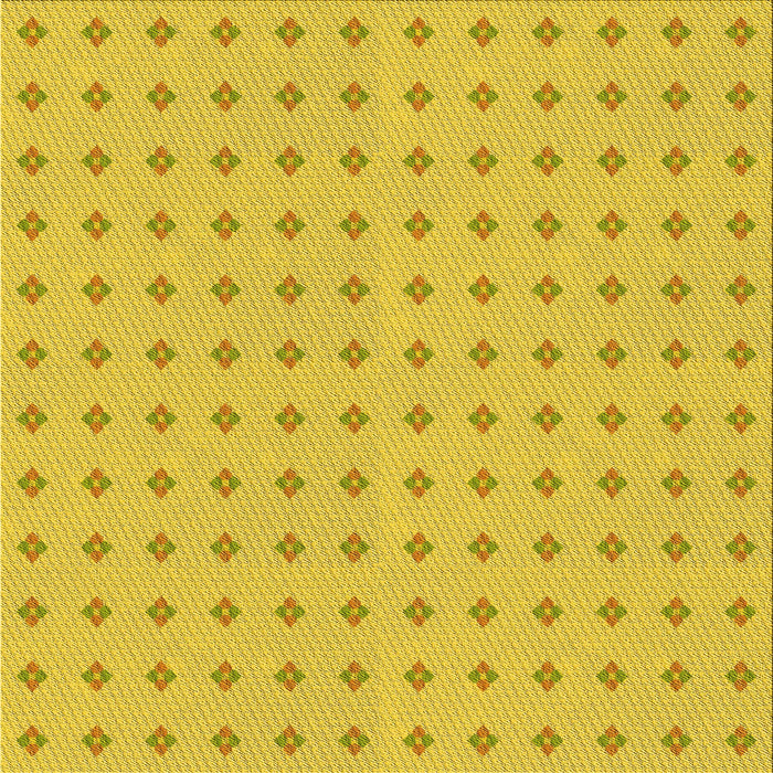 Round Machine Washable Transitional Golden Yellow Rug, wshpat2346yw