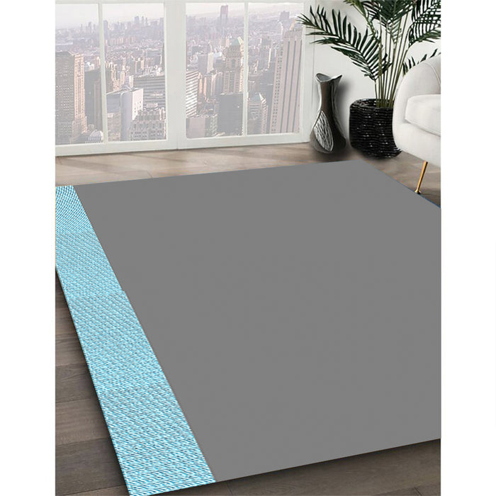 Patterned Diamond Blue Rug in Family Room, pat2347lblu