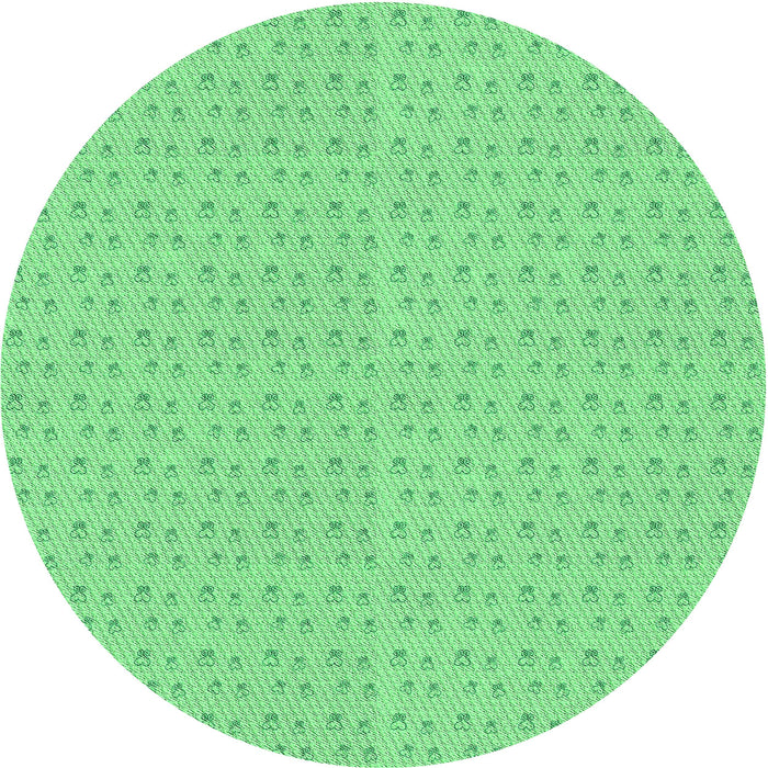 Square Machine Washable Transitional Jade Green Rug in a Living Room, wshpat2348grn